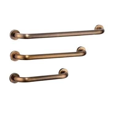 Imagem de uhyOHF Barras de apoio para banheiro, barra de apoio de chuveiro de 30 cm, 40,6 cm, auxiliares de banheira para deficientes e idosos - Barras de apoio na parede, espaço de alumínio, corrimão - Alça de