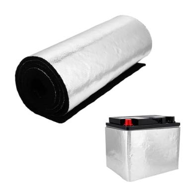 Imagem de Kit de Isolamento para Bateria Carro, 1 Fita Isolante Bateria de 100x18cm e 1 Fita Adesiva Alumínio Climas Extremamente Frios/Quentes Proteção Escudo Térmico para Veículos Caminhões e Trailers