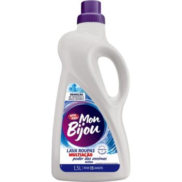 Imagem de Sabão Líquido MultiAção Fresh Mon Bijou 1,5L Roupas Brancas e Coloridas Antiodor