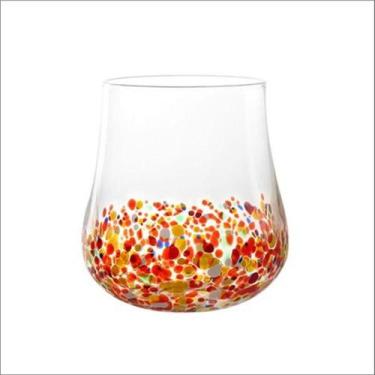 Imagem de Jogo De 2 Copos Baixo Festa Em Vidro 450Ml Vermelho - Fracalanza