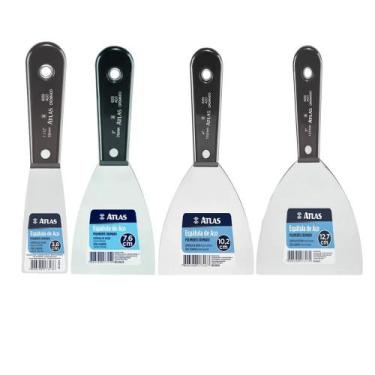 Imagem de Espátula Aço Gesso, Massa E Pinturas - 4 Peças ( Tamanhos) - ATLAS