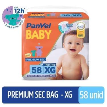 Imagem de Fralda Panvel Baby Premium Sec Bag Xg Com 58 Unidades
