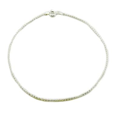 Imagem de Tornozeleira Pipoca Prata Legitima 925