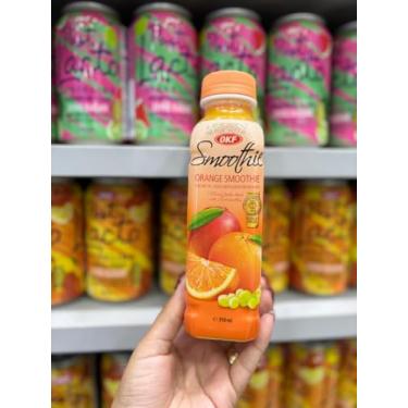 Imagem de Bebida Smoothie Coreano OKF Sabores 350ml | Cremoso e Refrescante | Importado da Coreia | Mimos Korea (Smoothie Laranja (Suco de uva verde, laranja e manga))