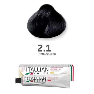 Imagem de Coloração Profissional  2.1 Preto Azulado Itallian 60G