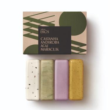 Imagem de NATURA EKOS SABONETE EM BARRA CREMOSO E ESFOLIANTE 4x100g