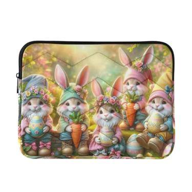 Imagem de Capa para laptop 13, 13,3, 14 polegadas floral gnomos rosa à prova de choque capa protetora para notebook durável bolsa de transporte para computador