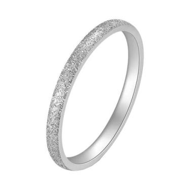 Imagem de Conjunto De Anéis De Noivado E Casamento Empilháveis de Aço Inoxidável