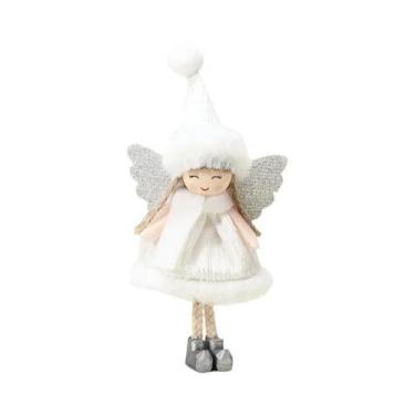 Imagem de Pingente De Anjo De Pelúcia Fofo Para Decoração De Árvore De Natal, En