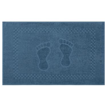 Imagem de Toalha De Piso Pezinho 100% Algodão 45x68cm Appel Azul índigo