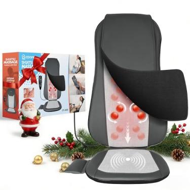 Imagem de COMFIER Massageador De Costas Com Aquecimento, Completo Para Cadeira, 2 Velocidades Shiatsu, Almofada Massagem Aquecida, Assento Uso Doméstico E Escritório, Presentes Mulheres, Homens, Mães Pais
