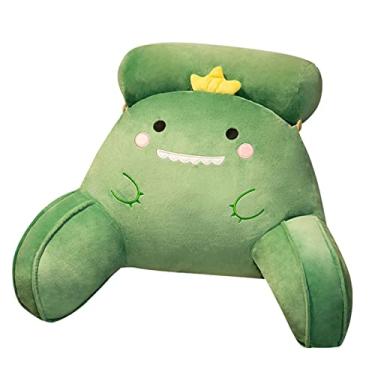 Imagem de Almofada de leitura, suporte para as costas, encosto, almofada de abraço, almofada de leitura, almofada para leitura de cama e jogos de TV, relaxe, verde, 60 x 40 cm