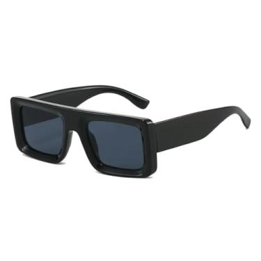 Imagem de Óculos de Sol Femininos Retro Tartaruga, Estilo Masculino, Versáteis e Casuais, Proteção UV400 (Preto)