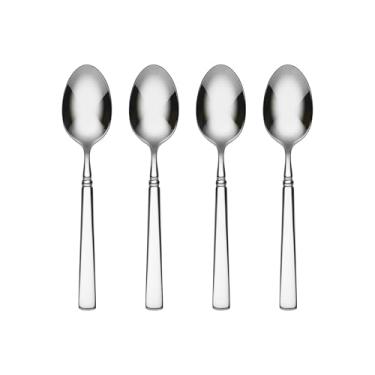 Imagem de Oneida Easton Fine Flatware Colheres de chá, conjunto de 4, aço inoxidável 18/10, conjunto de pratos, pode ser lavado na lava-louças