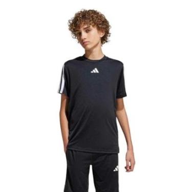 Imagem de Camiseta Adidas Train Essentials 3 Stripes Juvenil - Preto 15-16-Unissex