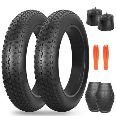 Imagem de ZUKKA Pneu de bicicleta elétrica de 20 x 4,0 pneus gordos de substituição de alto desempenho pneu dobrável de mountain bike pneus de bicicleta de alta densidade para bicicletas E