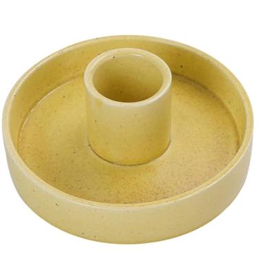Imagem de Suporte Palo Santo, suporte de incenso de cerâmica, suporte de sálvia para ioga, meditação e limpeza energética, suporte exclusivo de incenso de cerâmica para palitos Palo Santo (amarelo)