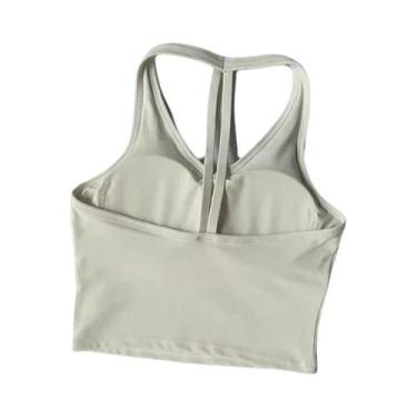 Imagem de Top Esportivo Feminino Sexy Com Decote Em V, Confortável E Respirável 