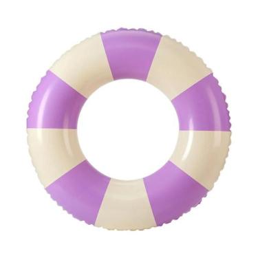 Imagem de Boia Inflável Vintage Listrada Para Crianças E Adultos, Brinquedo Para