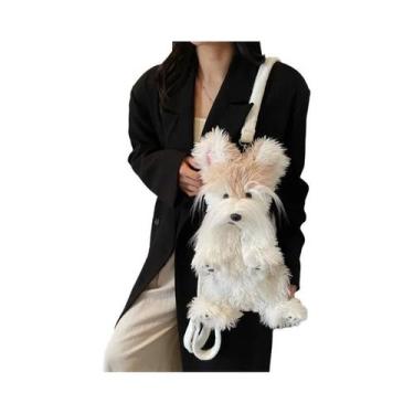 Imagem de Mochila De Pelúcia Para Crianças Em Forma De Cão Schnauzer, Bolsa De O