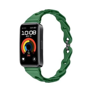 Imagem de Pulseira De Silicone Colorida Para Huawei Band 10 9 8, Correia De Borr