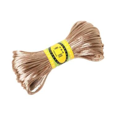 Imagem de Cordão De Seda Satin Rattail Macramê De 2mm 20m Nylon Kumihimo DIY Par