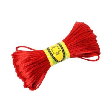 Imagem de Cordão De Seda Satin Rattail Macramê De 2mm 20m Nylon Kumihimo DIY Par