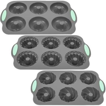 Imagem de 3 bandejas de cubos de gelo para grinaldas, fácil de soltar, 6 mini coque faça você mesmo e forma de bolo, molde de gelo de guirlanda para sabonete artesanal de chocolate em forma de coquetel