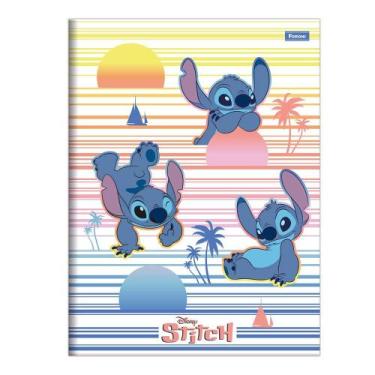 Imagem de Caderno Universitário Brochura Stitch 80 Folhas Foroni, Modelo IV