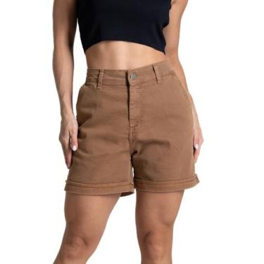 Imagem de Shorts Sarja Sawary - 281843 - caqui 38, Marrom, 38