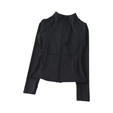 Imagem de Moletom Feminino De Manga Longa Para Yoga, Corta-Vento, Roupas Esporti