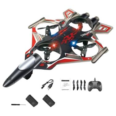 Imagem de oshhni Avião RC de controle remoto, leve e portátil, com luzes LED, modelo de helicóptero de para iniciantes, adolescentes e meninos, Bateria Vermelha 2