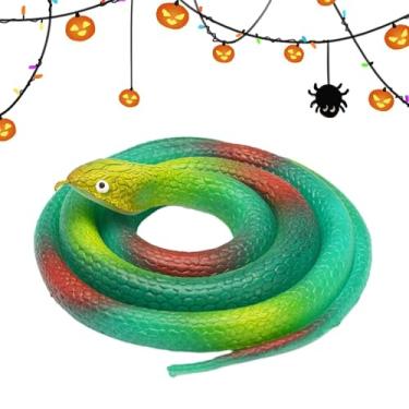 Imagem de Serpente de Brinquedo, Dobrável Prank Snake 31,5 polegadas, Adereços de pegadinhas assustadoras para a festa do da mentira de abril de Halloween, adereços de jardim para presente