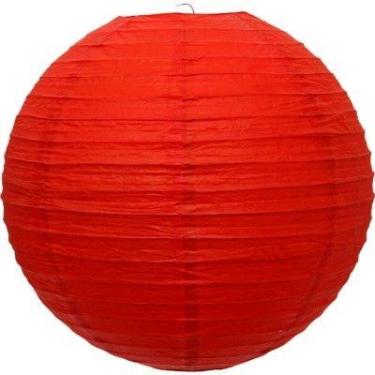 Imagem de Balão Japonês Papel Decoração Ambiente 40 cm - Galleria77, Vermelho