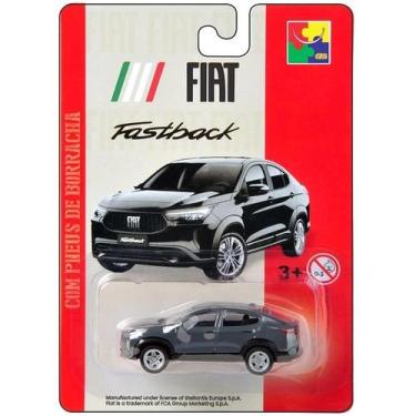Imagem de Carrinho Miniatura Fiat Fastback CKS 1:64 Pneus de Borracha Cinza