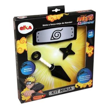 Imagem de Kit Ninja Original Naruto Shippuden Bandana Kunai Shuriken - Elka Brin