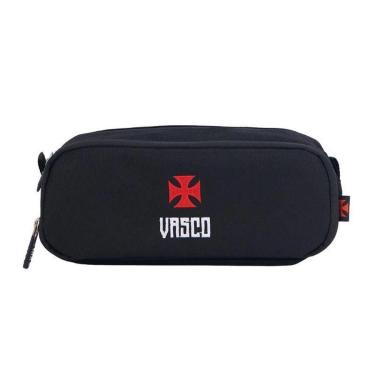 Imagem de Estojo Bolsinha Escolar Duplo P02 Esportivo Vasco Oficial Licenciado - Ref 16520-Unissex