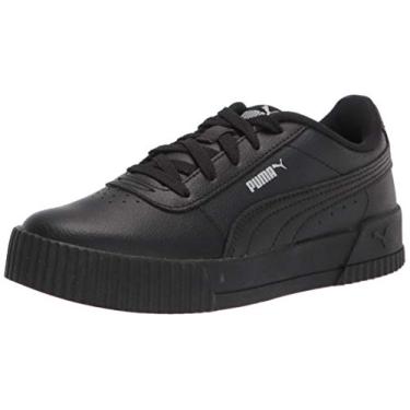 Imagem de Tênis feminino Puma Carina, Black/Black, 12 Little Kid