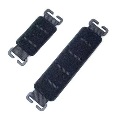 Imagem de DraCra Pacote com 2 tiras Molle Patch Panel com gancho de dupla face e acessório de laço Moral Patch Mount Adaptador, alças Molle para mochila tática militar, adesivos da bandeira americana, bolsas