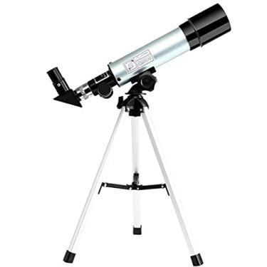 Imagem de pcagfaajmh Telescópio astronômico de nível iniciante 90X portátil monocular para estudantes e crianças presente telescópio HD espaço profundo lua observação de estrelas