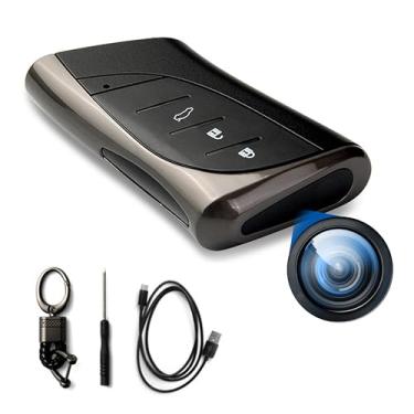 Imagem de DAMOACAM QHD 2560 x 1440P Chave de carro 2K câmera escondida espião chaveiro chaveiro lente oculta sem luz vermelha grande angular babá câmera de vigilância de segurança USB tipo C