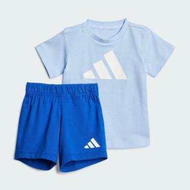 Imagem de Conjunto Adidas 3 Stripes Big Logo T-Set 160 Infantil-Unissex