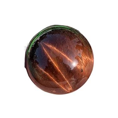 Imagem de Pedras de cristais naturais Reiki bola olho de tigre vermelho para decoração (tamanho: verde claro)