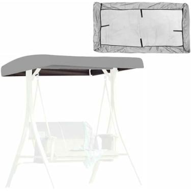 Imagem de Cobertura De Substituição De Dossel De Balanço, Dossel De Substituição Universal À Prova D'água À Prova De Vento De 2 3 Lugares Para Cobertura De Cadeira De Balanço De Jardim, Cobertura De Rede De Pát