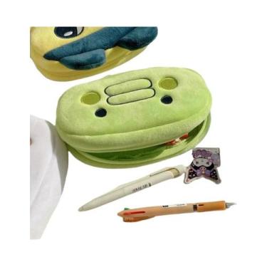 Imagem de Bolsa De Canetas Kawaii Mamejji De Boca Larga, Bolsa De Cosméticos De 