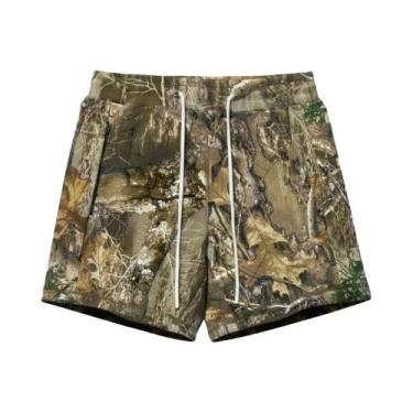 Imagem de Shorts De Corrida Masculinos Com Estampa De Camuflagem, Casuais, Atlet