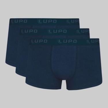 Imagem de Kit 3 Cuecas Lupo Sunga Algodão com Elastano 00480-002, Azul marinho, 