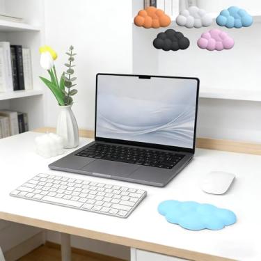 Imagem de Almofada ergonômica macia para descanso de pulso para suporte de teclado, uso na mesa