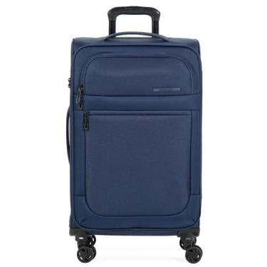 Imagem de Mala Média de 23kg Poliéster 4 Rodas 23" Edimburgo Azul - Bagaggio, M,