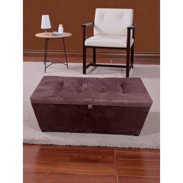 Imagem de PUFF BAÚ 1 METRO ESTOFADO EM MDF COM DOBRADIÇAS COM PISTÃO (Rose Escuro)